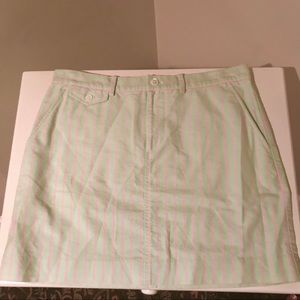 EUC Ralph Lauren mint green & pink striped skirt